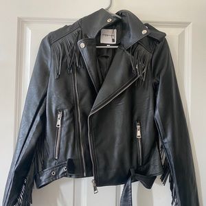 Fringe Leather Jacket